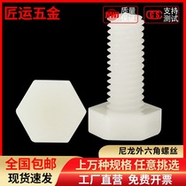 Hexagon Nylon Bolt Plastic Screw Insulated Plastic Screw 933 External Hexagon Bolt Screw M3M4M5
