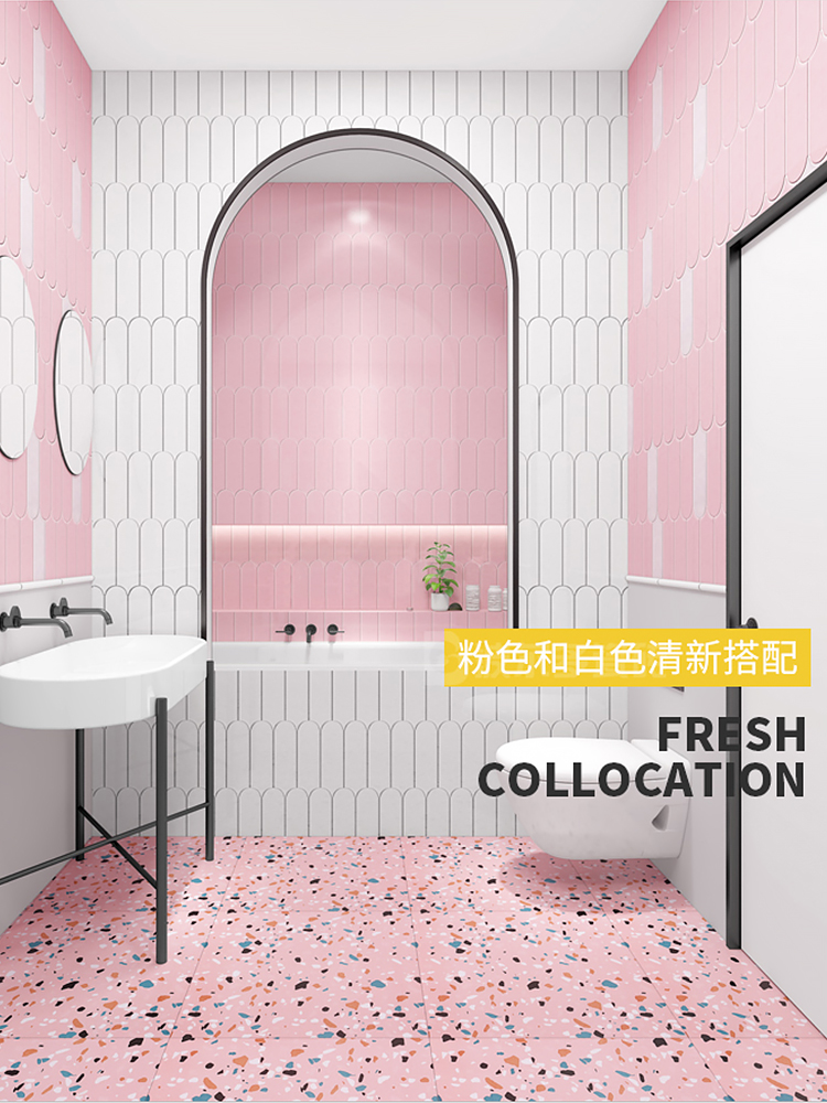 北欧网红瓷砖浴室墙砖卫生间瓷砖孔雀羽亮面扇形墙面花砖厨房瓷砖 一兜糖yidoutang Com 北欧网红瓷砖浴室墙砖卫生间瓷砖孔雀羽亮面扇形墙面花砖厨房瓷砖 一兜糖yidoutang Com