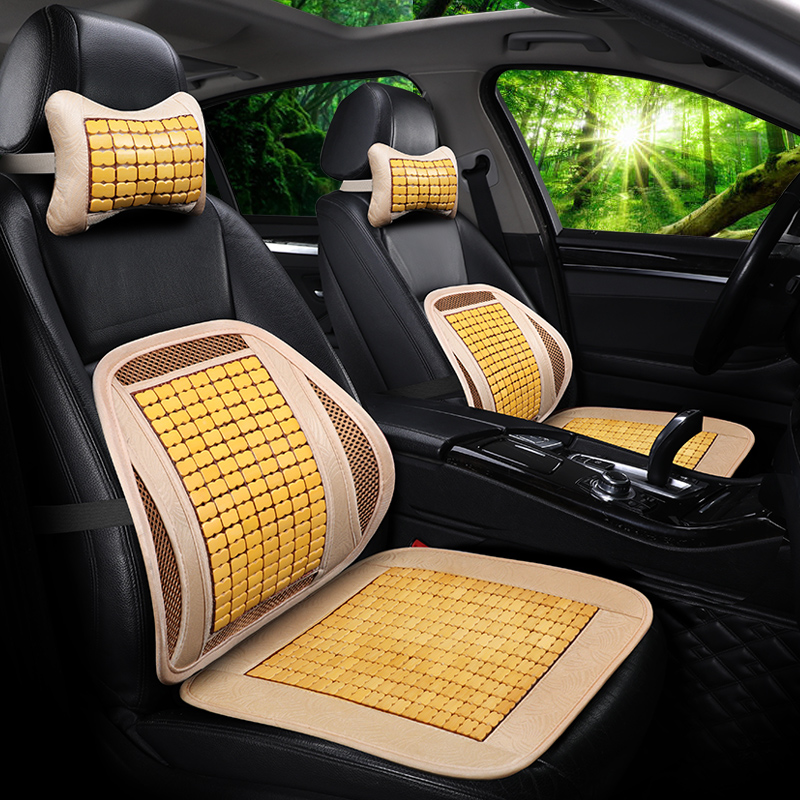 Car cushion Bamboo sheet Three sets Summer cool mat Mat Single Seat Cushion Bamboo Mat Summer Car?Chair cushion for the chair