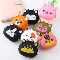 Cute Mini Silicone Zero Wallet Soft Face Buckle Woman Silicone Coin Bag Cartoon Hand Grab Zero Money Bag