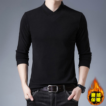 Double-sided velvet thermal underwear men fever autumn and winter plus velvet single piece of clothes 2021 new can wear autumn clothes