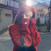 Early autumn is very fairy waitmore pullover loose outer wear turtleneck sweater female 2019 new ins lazy wind