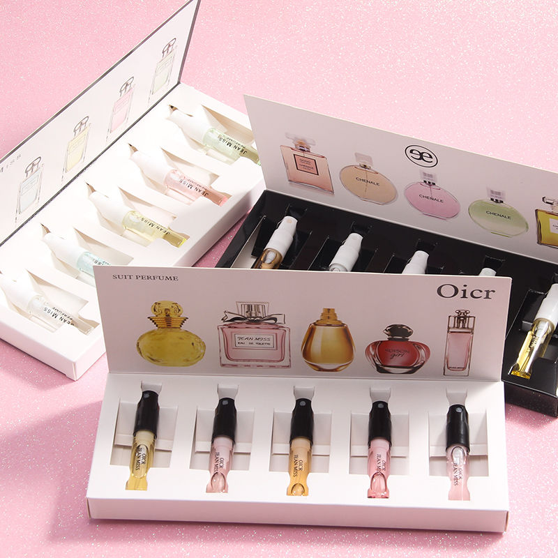 Popcorn Reversal Paris Perfume Trial Packs Gift Box Set Q Edition Trial Bag Perfume Trial Bag 3ml * 5 sets of ladies