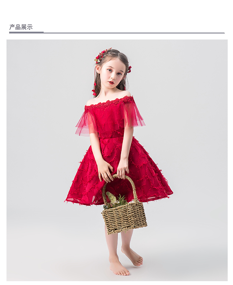 Cô gái sinh nhật công chúa váy hoa cô gái fluffy trẻ em cho thấy buổi tối sặc sỡ cô bé trang phục piano mùa hè - Váy trẻ em đồ cô dâu chú rể trẻ em