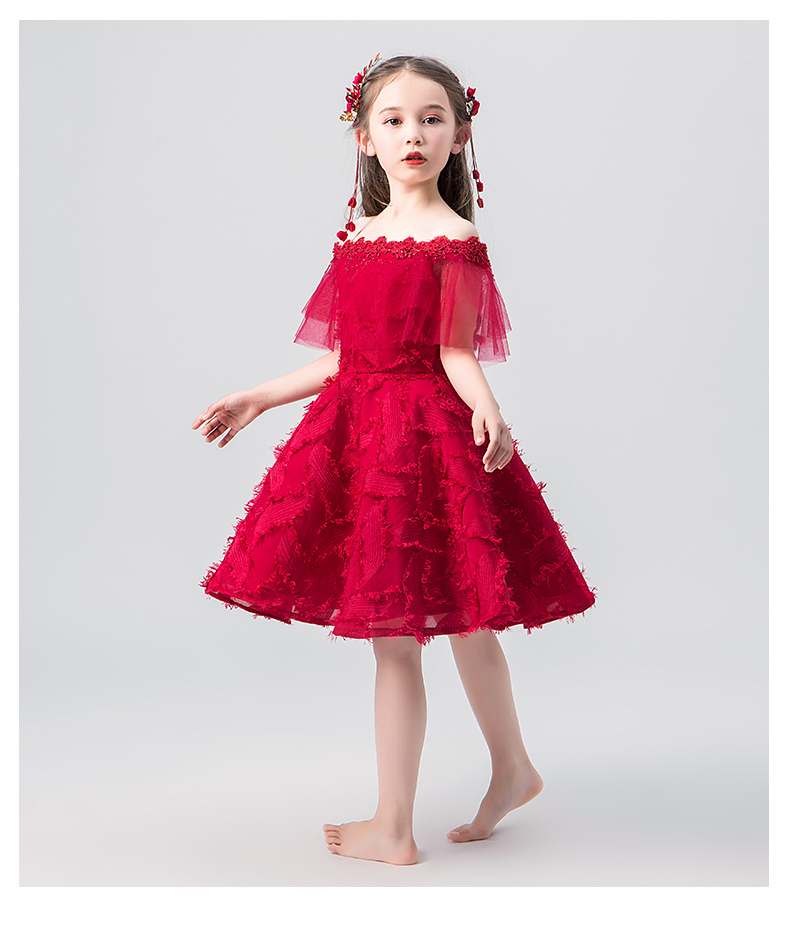 Cô gái sinh nhật công chúa váy hoa cô gái fluffy trẻ em cho thấy buổi tối sặc sỡ cô bé trang phục piano mùa hè - Váy trẻ em đồ cô dâu chú rể trẻ em