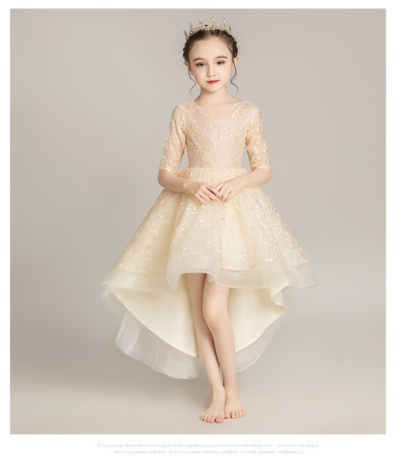 Cô gái sinh nhật nước ngoài công chúa váy trẻ em catwalk chủ trang phục buổi tối cô gái trang phục piano mùa hè - Váy trẻ em quần áo trẻ em hàn quốc