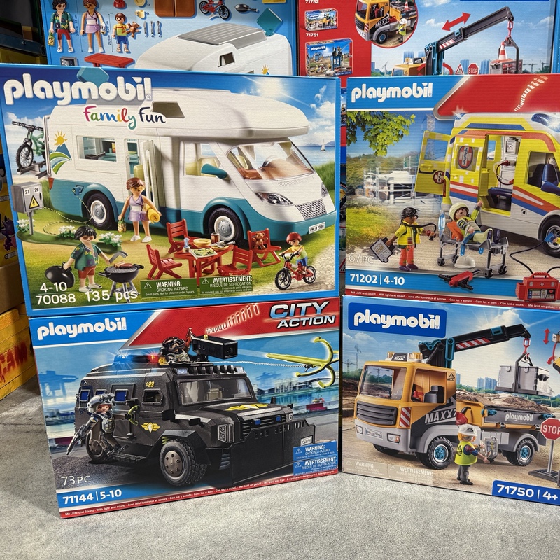 Sam Playmobil Playmobil World Family Camping Rv Ambulance Crane Swat Children's Toy Car