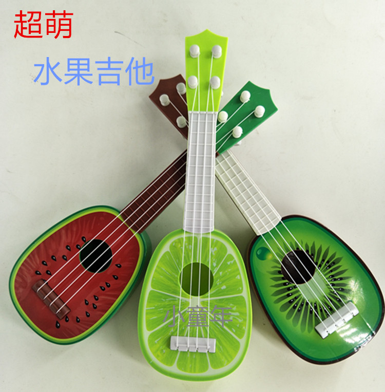Cartoon Colorful Fruit Four-string Mini Guitar It Can Play Musical Instrument Educational Children Toy Boy Girl Gift