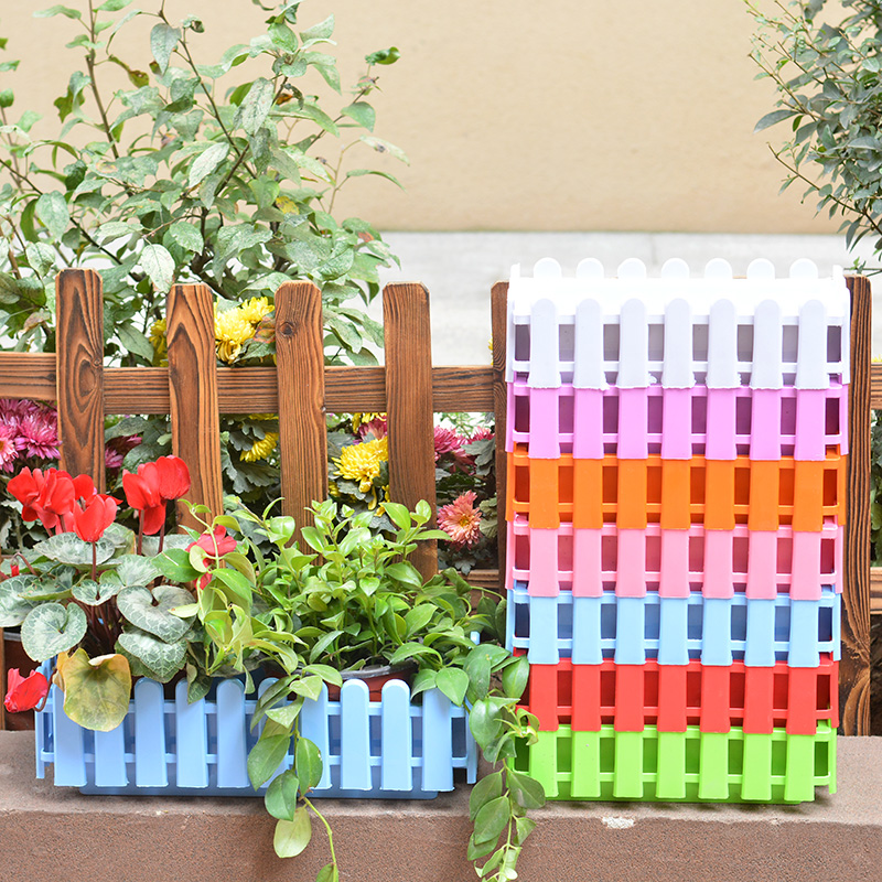 Multi-meat flower pot meat vegetable pot balcony rectangular fence pot combination vegetable pot extra large plastic fence flower pot