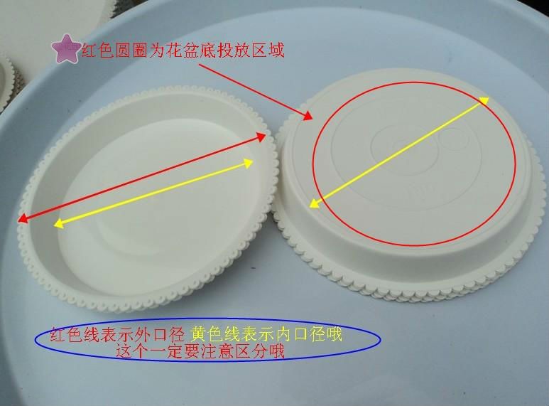 Nguồn cung cấp vườn khay trắng chậu hoa khay khay nhựa chậu hoa dưới khay tròn thông số kỹ thuật đồ làm vườn