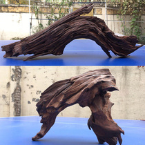 Purple teak arch bridge type heavy wood large large fish tank landscape ornaments Natural tree stump cooked landscape wooden turtle sun table