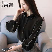 French retro shirt Women spring and autumn 2021 New Fashion early autumn jacket design sense niche shirt long sleeve