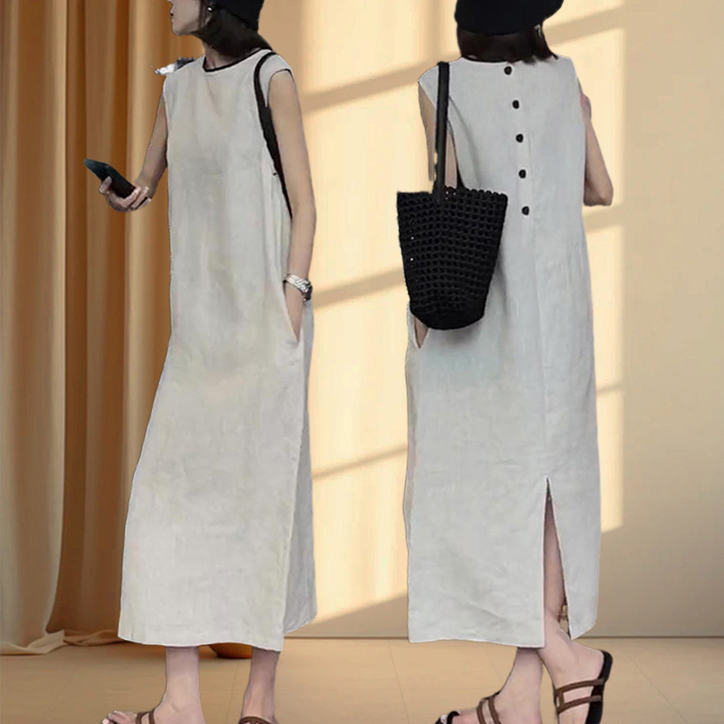 Hangzhou Big Brand Silk Vest Dress for Women 2024 Summer New Style Sleeveless Elegant High-End Mulberry Silk Long Dress Hangzhou Big Brand Silk Vest Dress for Women 2024 Summer New Style Sleeveless Elegant High-End Mulberry Silk Long Dress