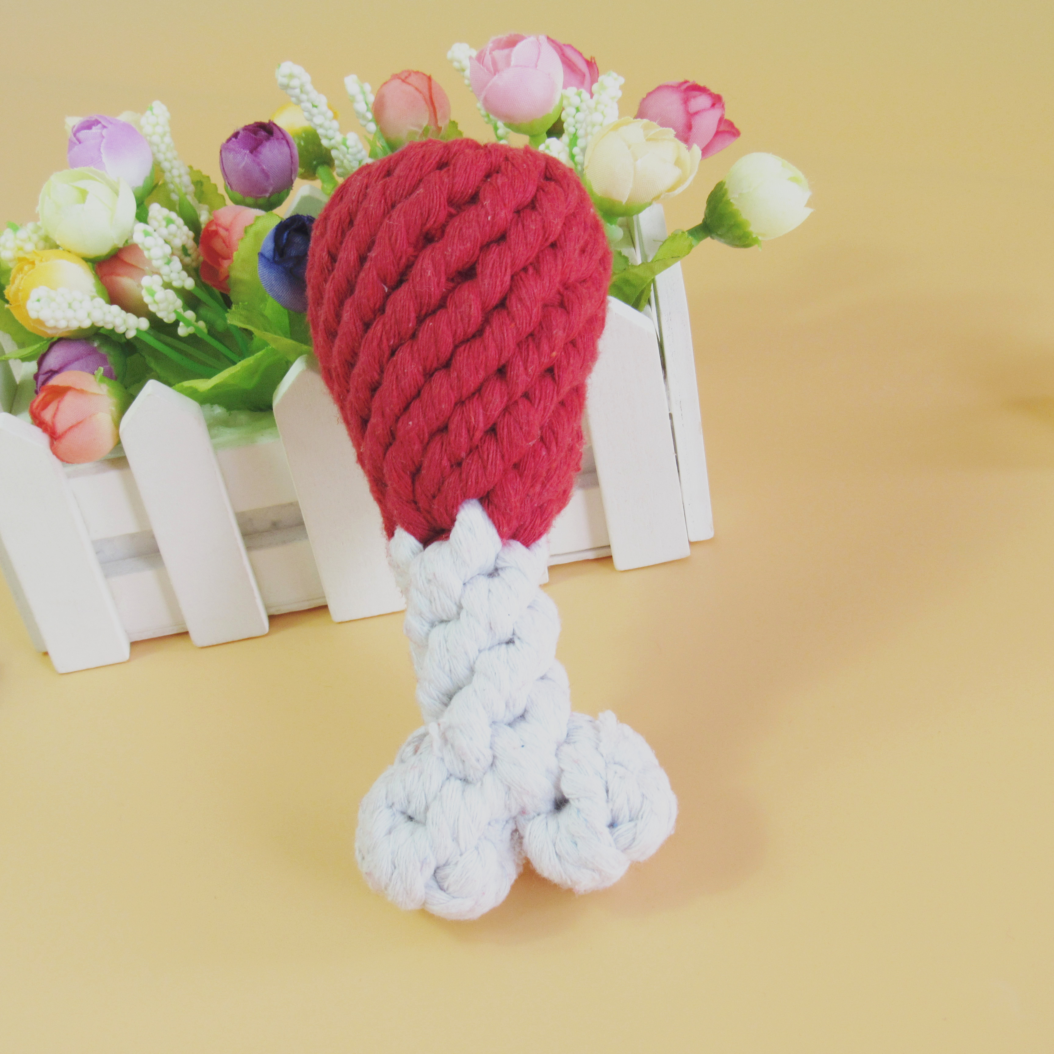 Pet Dog ToysTeddy Molar Teeth CleaningDog Knot Toys Golden Retriever Training Dog Toys Cotton Rope Knitting Toys