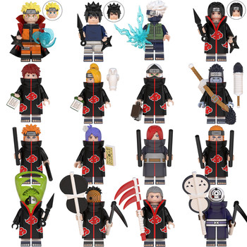 Third-party puzzle naruto building blocks minifigure konoha akatsuki organization minifigure children's animation high toys