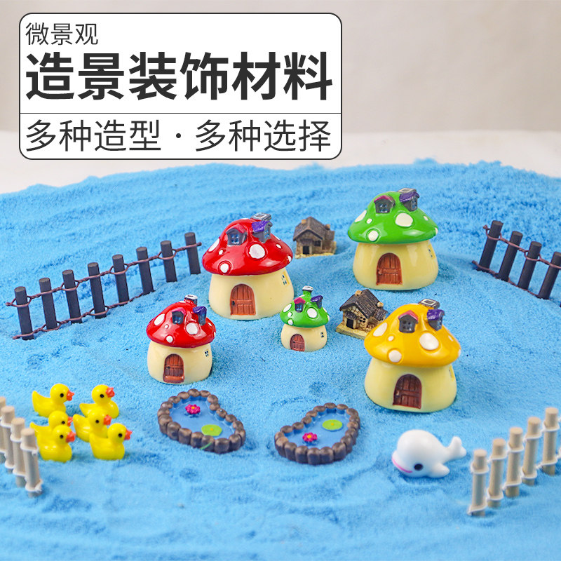 Micro Landscape Pendulum suit Eco Bottle Accessories Multimeat Adornment Mini Cute Animals Three Sets of Scape Ornament