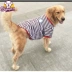 Quần áo thú cưng chó lớn Golden Retriever quần áo mùa xuân, mùa hè và mùa thu sọc áo phông giản dị cổ áo sơ mi huskies quần áo - Quần áo & phụ kiện thú cưng quần áo cho chó mèo Quần áo & phụ kiện thú cưng