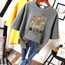 New Summer 2022 Plus Size Women Short Sleeve T-shirt Fat Sister Loose Fashion Belly Covering 200 Pound Tops T-shirt Women