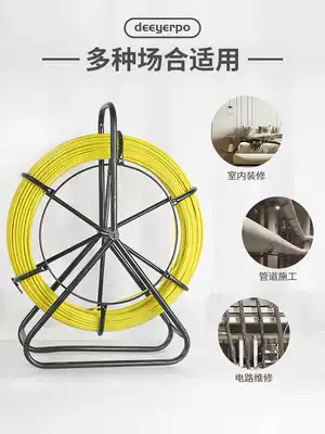 Thread, electrical threading artifact, fiber optic cable lead, glass fiber perforator, pipe dreamer, traction pipeler