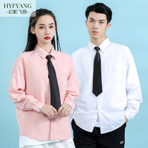 Falling Shoulder Shirt Custom Embroidered Logo work clothes Long sleeves JK uniforms College Wind memorial shirt embroidered professional jersey