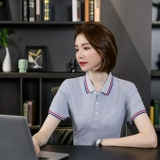 Хлопковая летняя футболка polo для работы, короткий рукав, делается под заказ, с печатью вашего логотипа