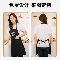 Milk Tea Shop Florist Apron Customised Logo print Logo Nail Salon staff Work clothes Hood Fire Pan Shop Waterproof and greaseproof
