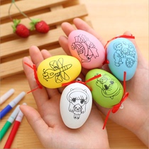  Plastic eggs empty egg shells kindergarten DIY childrens handmade materials hand painting decoration creative gifts