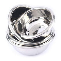 Deepen wide edge stainless steel basin washing basin and basin fruit basin washing basin large round basin baby bath basin washing basin