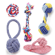 Dog Toys Teeth Grinding Teeth Bite Resistant Knot Toys Teddy Golden Retriever Training Dogs Pet Toys Cotton Rope Dog Toys