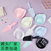 Cake knife and fork disposable birthday cake knife and fork dish water drop plate tableware party thickened cake tableware