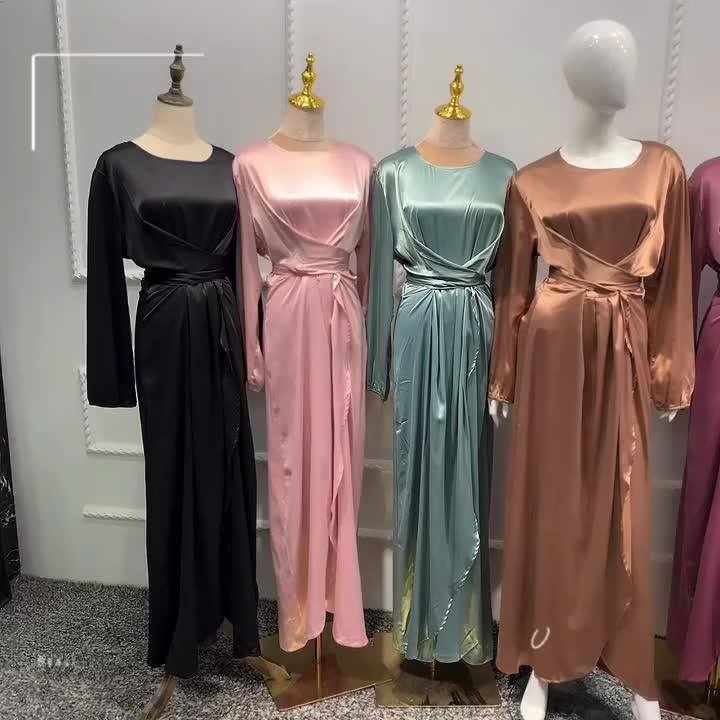 Arabic Silk Abaya Dress Muslim Dresses Abaya In Dubai Islamic Clothing