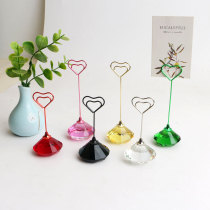 New Pint Crystal Base Loving Poo sign hem Standing Tabletop Photo Clip Metal Message Clip Poop Clip