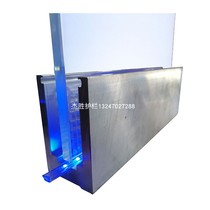 New aluminum alloy lamp with bottom groove factory direct frameless glass guardrail outdoor balcony stair handrail railing