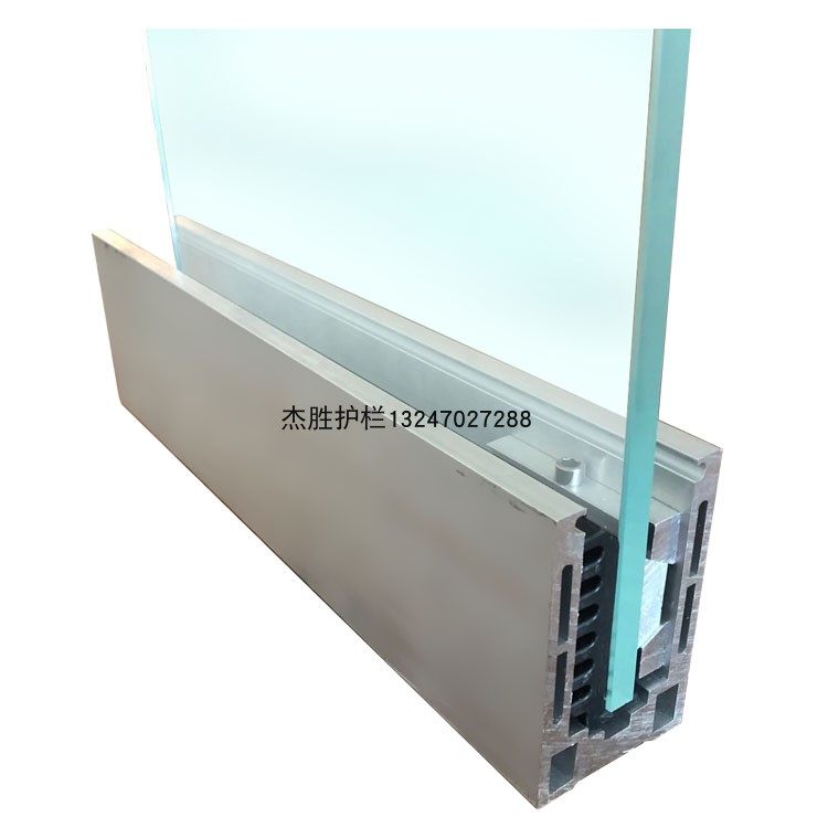 New hollow design luminous lamp with frameless glass railing pre-embedded card slot duplex staircase aluminum alloy corner