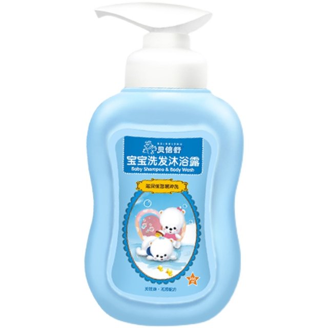 Bebeshu baby shampoo and shower gel 300ml ການດູແລເດັກເກີດໃຫມ່ ແຊມພູສອງໃນຫນຶ່ງແລະສູດບໍ່ມີນ້ໍາຕາ