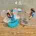 [视 品 轩] ​​安 Làm sạch kính áp tròng hộp làm đẹp mate 瞳 hộp làm sạch bán tự động bằng tay xoay - Kính đeo mắt kính