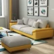 19 mới latex Bắc Âu căn hộ nhỏ vải có thể giặt ghế sofa kết hợp phòng khách sofa Nhật Bản thuê ba hoặc bốn người - Ghế sô pha