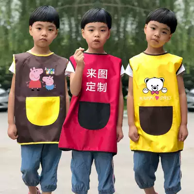 Children's backwear sleeveless waterproof painting clothes baby Autumn kindergarten vest custom LOGO apron