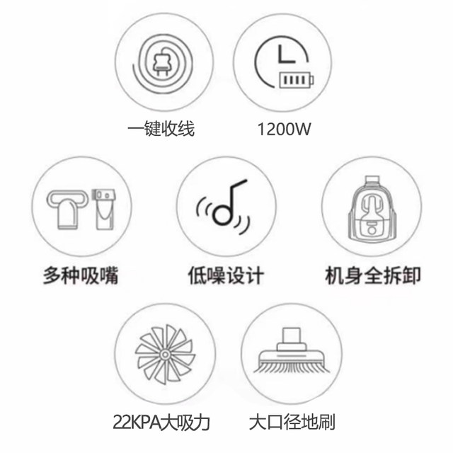 Supor Vacuum Cleaner Household High Power High Suction Powerful Small Handheld Car Bass Horizontal Vacuum Cleaner