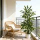 Artificial Bird of Paradise Flowers, Fake Flower Decorations for Living Room Tv Cabinet, Indoor Green Plants, Large Potted Plants, High-End Realistic Imitation Mango Tree