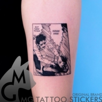 MG hand-painted TATTOO interesting? Personality dark black and white comic tattoo sticker