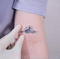 MG TATTOO stickers hand-painted TATTOO Japanese ukiyo-e hipster wave pattern TATTOO stickers one 4