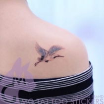 MG TATTOO sticker hand painted TATTOO mini beautiful Crane pattern collarbone back hipster TATTOO sticker