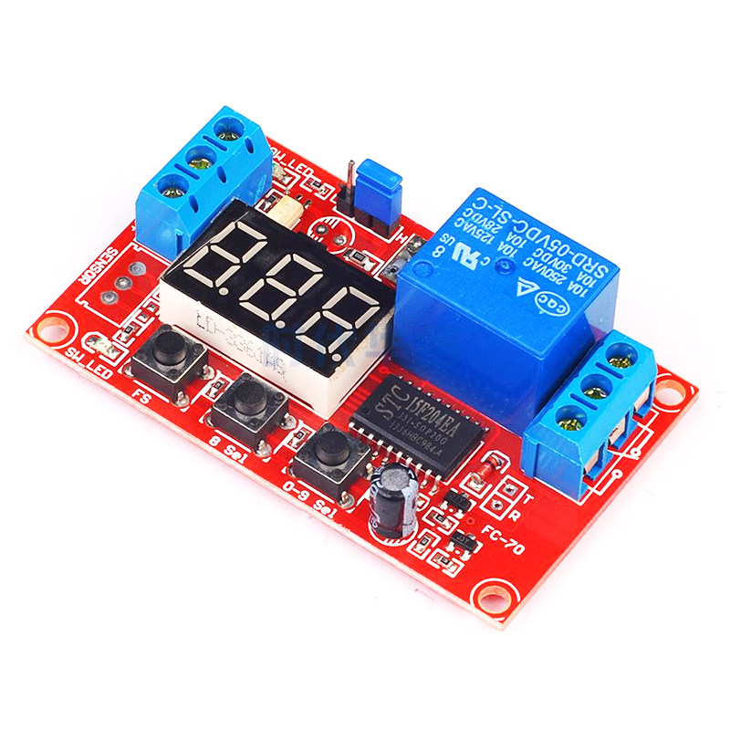 Number of display adjustable galvanization cycle high and low level trigger multifunctional time-lapse 5V12V24V relay module