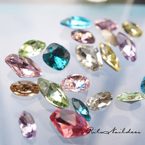 RITA Parent Oval Fattening K9 tip bottom drilling mesh red pile drilling solid nail ornament Small monkey beauty A red diamond