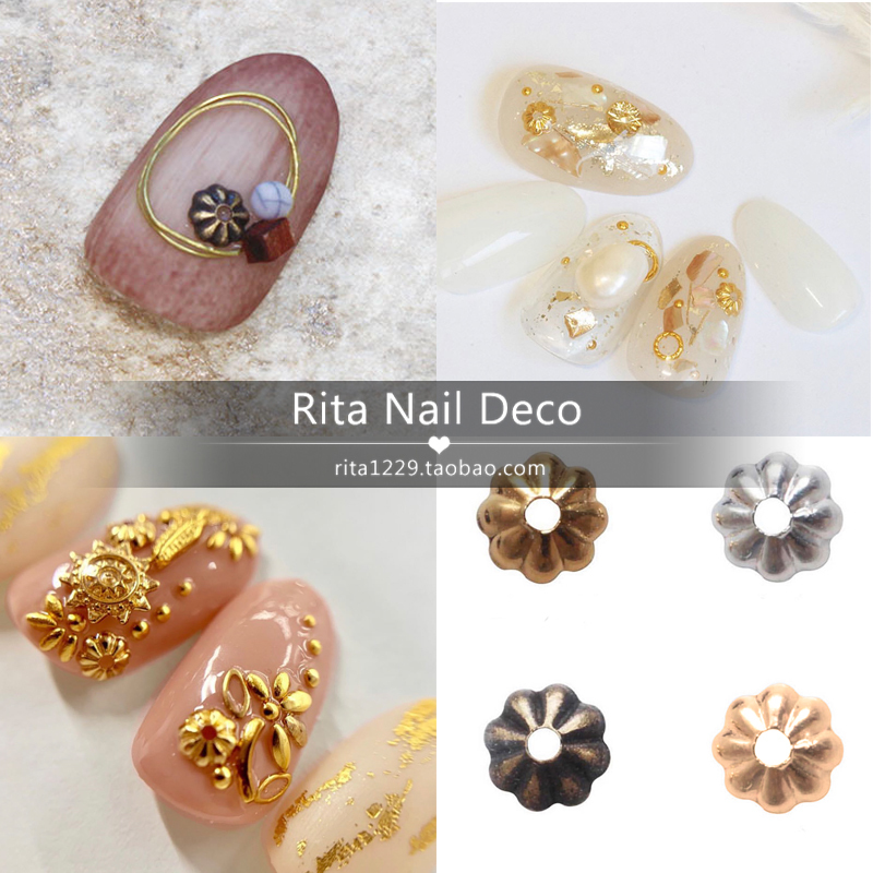 500 Japan-style Rivets Medecchia Supplies Metal Ornament Clou Models 3mm hollowed-out small flower tats sync on sale