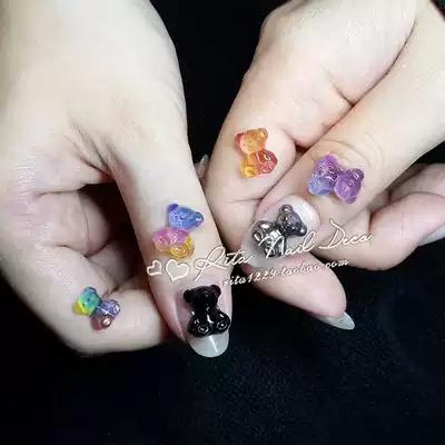 New Japanese bow gummy bear nail gem silicone mold epoxy light therapy nail jewelry