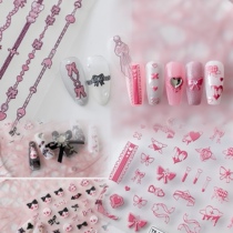 Maid lace sweet skull ribbon baby nail sticker shot 2Rita Nail new niche