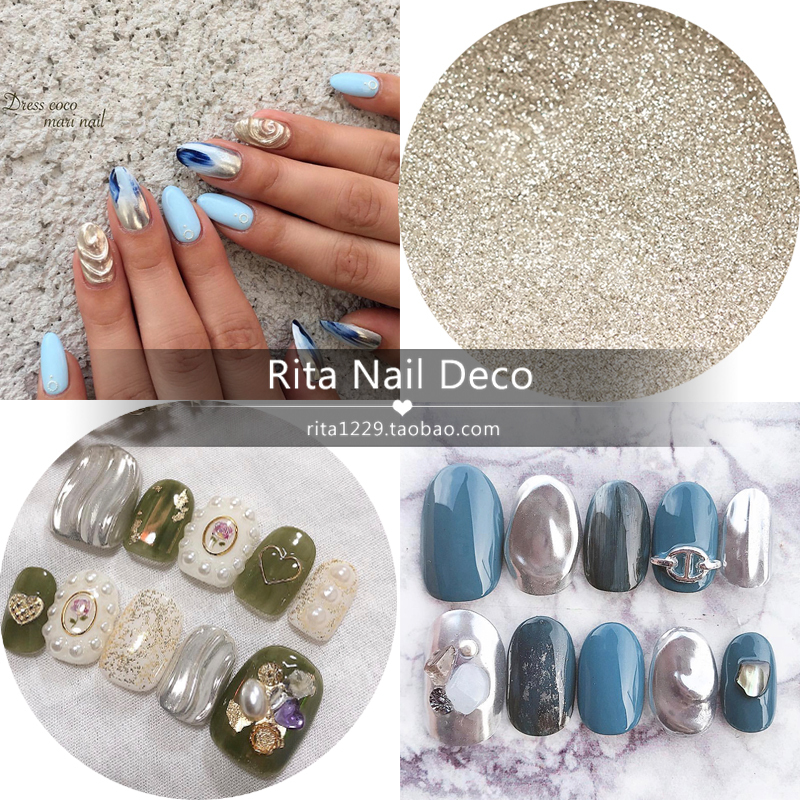 1 5 gr net retransmitted light 100 change silver meme mirror pink nail mirror powder medecor light therapy flash powder