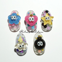 10 cute eye cartoon stereo ornaments clouds love star childrens interesting nail jewelry crystal hard sugar